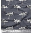 thumbnail image 1 of Soimoi Polyester Crepe Fabric Heron Block Fabric Prints by Yard 52 Inch Wide, 1 of 3