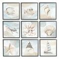 thumbnail image 2 of Stupell Industries Nautical Sea Life Beach Theme Boats Seashells Graphic Art Gray Framed Art Print Wall Art, Set of 9, Design by unknown, 2 of 5