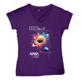 thumbnail image 5 of NASA Space Explorer Women's V-Neck T-shirt Universe Astronaut Galaxy Planet Saturn, 5 of 7