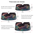 thumbnail image 5 of Cat Space Rainbow Planet Car Windshield Sun Shade Foldable Car Front Window Visor Heat and UV Protection 57x31.5, 5 of 8