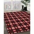 thumbnail image 3 of Ahgly Company Machine Washable Indoor Rectangle Transitional Dark Scarlet Red Area Rugs, 5' x 7', 3 of 7