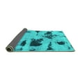thumbnail image 2 of Ahgly Company Indoor Rectangle Abstract Turquoise Blue Modern Area Rugs, 8' x 12', 2 of 4