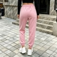 thumbnail image 4 of Enridrech Sweatpants for Girls Elastic Waisted Joggers Fall Winter Casual Soft Slim Leg Jogger with Pockets, 4 of 5