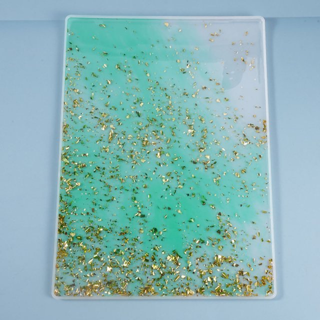 OULII Table Mat Mold Epoxy Resin Casting Silicone 32.30X9.21X0.20In 3Pcs