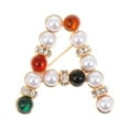 thumbnail image 1 of EeaseMX 1 broche de aleación elegante, broche de cuello único, broche delicado con letras A., 1 of 7