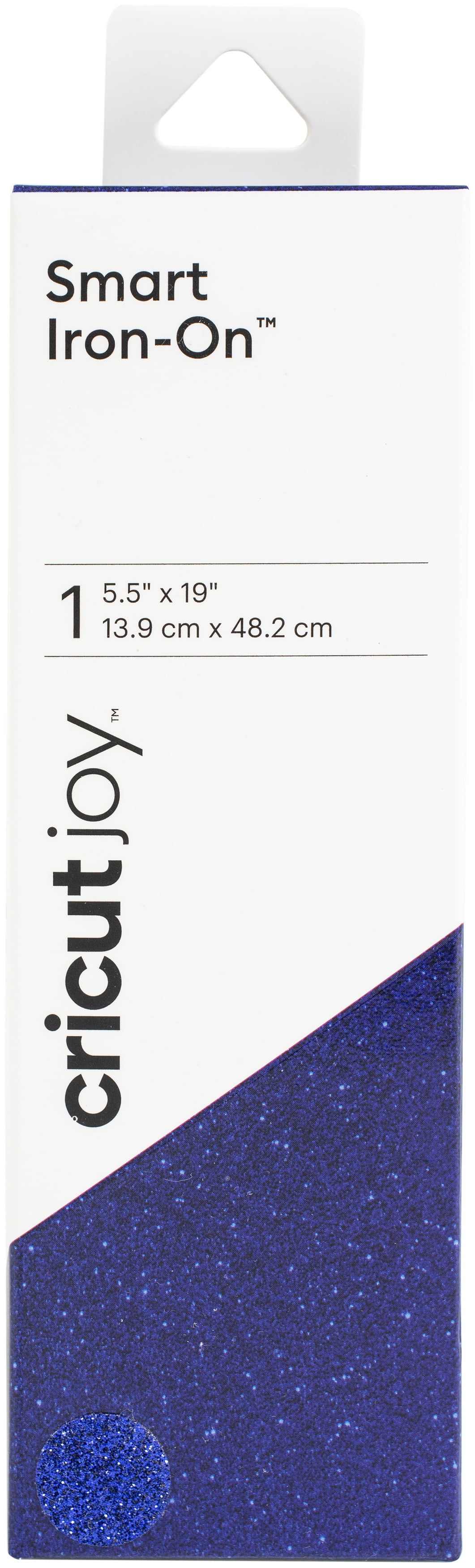 Cricut Joy™ Smart Iron-On™ Vinyl Glitter, White, 5.5 x 19 