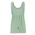 thumbnail image 5 of Maean Women's Summer Casual Jumpsuits Crew Neck Sleeveless Wide Leg Loose Rompers Comfy Shorts with Pockets, 5 of 7