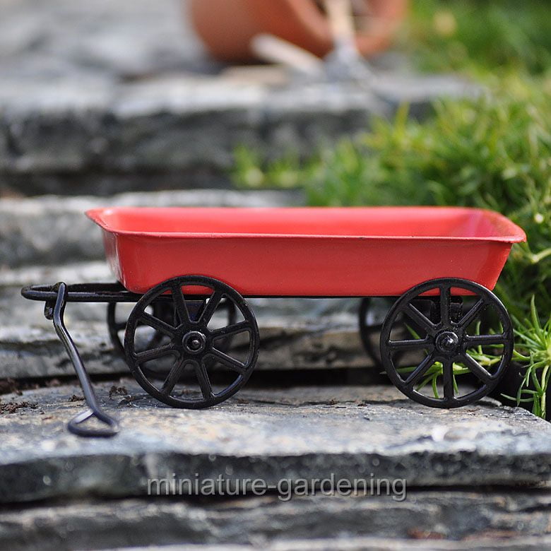 Little Red Wagon Miniature Dollhouse FAIRY GARDEN Accessories 