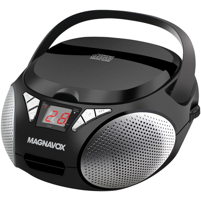 CD Boombox Magnavox MD6924 portátil con carga superior negra