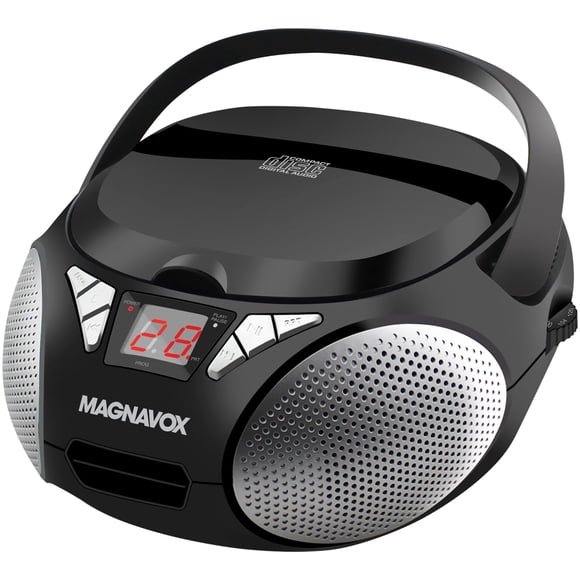 CD Boombox Magnavox MD6924 portátil con carga superior negra