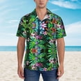 thumbnail image 4 of Colorful Tropical Leaf Hawaiian Shirts For Men, Summer Short-Sleeve Relaxed-Fit Button-Down Shirts Xx-Large, 4 of 9