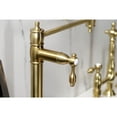 thumbnail image 4 of Kingston Brass KS3707TAL Tudor Deck Mount Pot Filler Faucet, Brushed Brass, 4 of 8