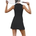 thumbnail image 2 of Women's Sleeveless Collared Tennis Dress with Pockets Athletic Fit and Flare Golf Workout Casual Dress, 2 of 4