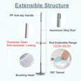 thumbnail image 4 of DODOING Floor Brush Retractable Crevice Floor Bathroom Kitchen Bathroom Corner Cleaning Brush Long Handle Scrub Brush Detachable Brush Heads Long Handled Brush Sweeper Broom, 4 of 8