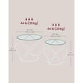 thumbnail image 3 of VASAGLE Round Coffee Tables for Living Room, Set of 2 Side Tables, Different Sized, Modern Style, Removable Tabletop, Steel Frame, Transparent and Cloud White, 3 of 5