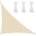 thumbnail image 1 of Voile d'Ombrage Triangulaire Imperméable Toile Extensible Protection UV Tissu Résistant aux Intempéries Sèche Rapidement pour Jardins Parcs Pelouses, 2.4x2.4x2.4m, Be, 1 of 5