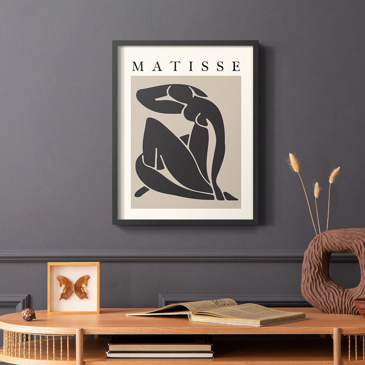 Matisse CCCLXXX in Black Solid Wood 16 x 20 Framed Print