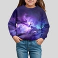 thumbnail image 2 of Kogui Girls Sweatshirt Long Sleeve Baby Girls Sweatshirt Cotton Long Sleeved Tops T-Shirts Kids Toddler Pullover Size 3T 4T (Purple,3-4 Years), 2 of 4