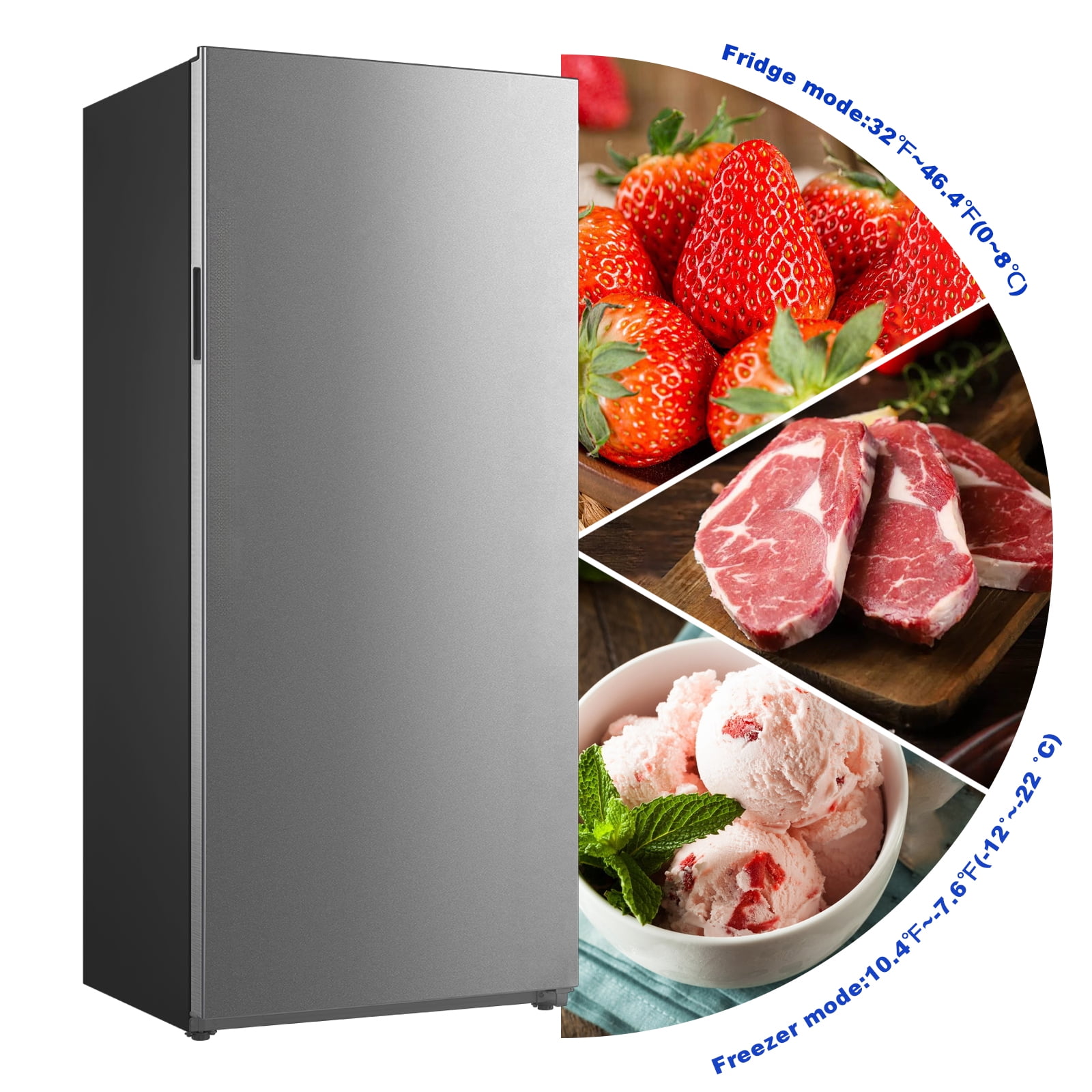 FORTe F21ARESSS Stainless Steel Stand Up Refrigerator