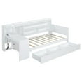thumbnail image 3 of Newboti Furniture Twin Size Wooden Daybed With 3 Drawers, Usb Ports And Desk, White 0017, 3 of 13