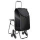 thumbnail image 3 of Carrito plegable portátil con ruedas de escalera de escalada carro de compras portátiles con bolso impermeable y silla plegable carrito de escalada, 3 of 9