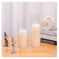 thumbnail image 5 of saney Candle Holder Sleeve, Wide 3", Height 14", Clear Glass Cylinder Candleholder, Chimney Tube, Open Ended Candle Shade, 6 Pieces Bulk, 5 of 8