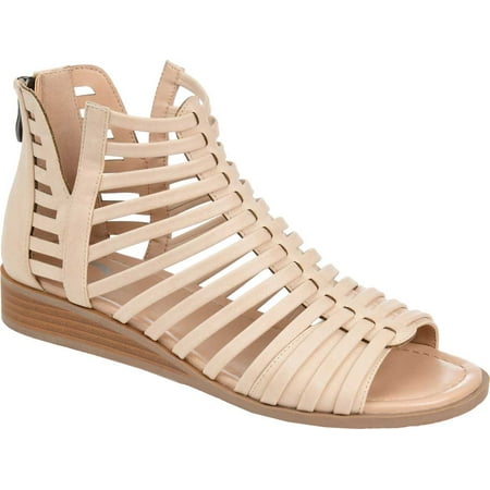 

Women s Journee Collection Delilah Gladiator Caged Sandal Nude Faux Leather 6.5 M