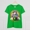 thumbnail image 3 of Strange and Cozy St. Patrick's Lucky Unicorn Women's Cotton Tee, S - 3XL, 3 of 5