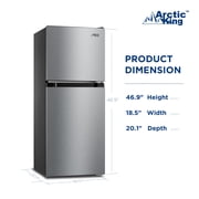 Arctic King 4.5 Cu Ft Two-Door Compact Refrigerator, Stainless Steel Look