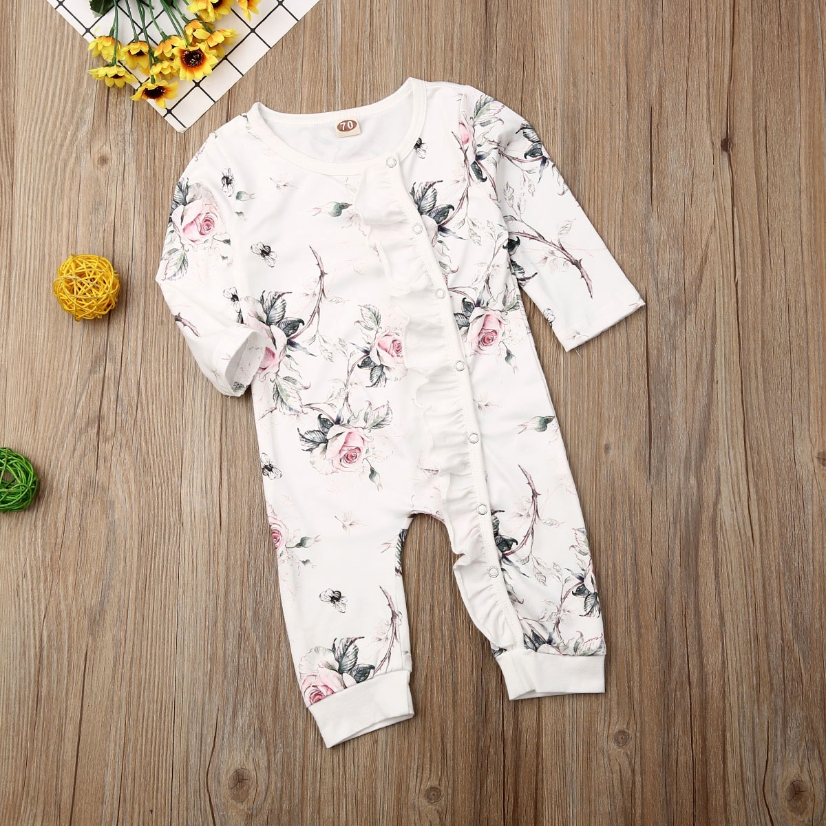 baby girl floral jumpsuit