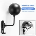 thumbnail image 6 of fankhu Motorcycle Helmet Rack 180 Degree Rotating Multifunctional Helmet Bracket with 2 Hooks Bicycle Helmet Display Hanger Stand Helmet Accessories for Motorcycle Bike Coats for Caps, 6 of 9
