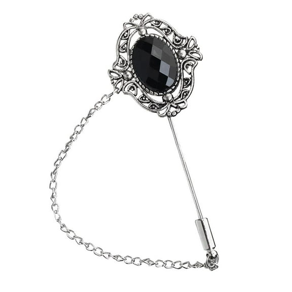 Vintage Rhinestone lapel pin stick Pin Tassel Chain Brooch Pin Gifts Party Jewelry