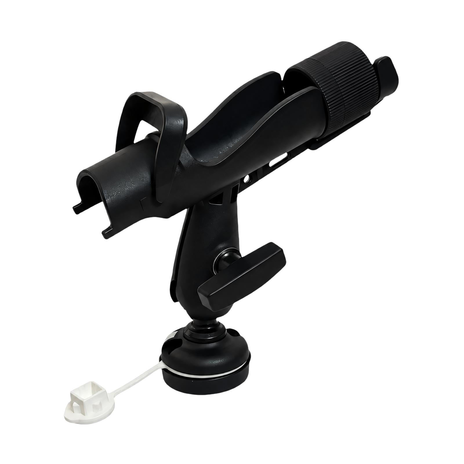 Kayak Track Fishing Rod Holder ABS Paddling Gear Rest Open Cradle Curved Retaining and Ribbed Collar for Fishing and Recreational Water Trips