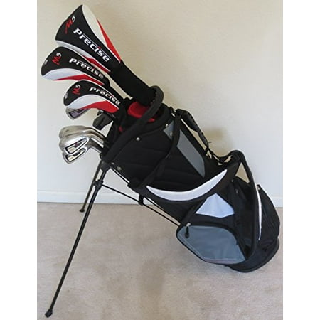 Mens Right Handed Complete Golf Club Set Driver, Fairway Wood, Hybrid, Irons, Putter & Stand Bag Regular Flex Graphite (Best Golf Club Shafts For Drivers)