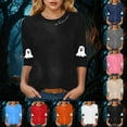 thumbnail image 5 of Jkety Sweatshirts Halloween Ghost Sweatshirt Women - Halloween Graphic Crewneck Tops Casual Sweater Women Tshirt(Black,XL), 5 of 6