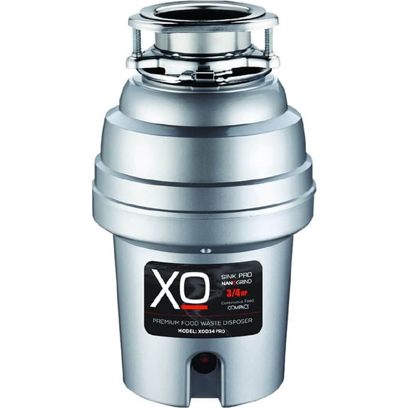 XO XOD34PRO 3/4 Horsepower Sink Pro Nanogrind Series Continuous Feed Garbage Disposal - Corded