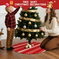 thumbnail image 5 of 30 Inch Christmas Tree Skirt – Velvet Plush Tree Mat, Soft Thickened Polyester with Red Ties, Single-Sided Printing, Available in 30in/36in/48in, Perfect for Holiday Xmas Tree Decoration, 5 of 7