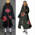 thumbnail image 1 of Naruto Akatsuki Tobi Uchiha Obito Robe Cloak Coat + Resin Mask Cosplay Costume, 1 of 4