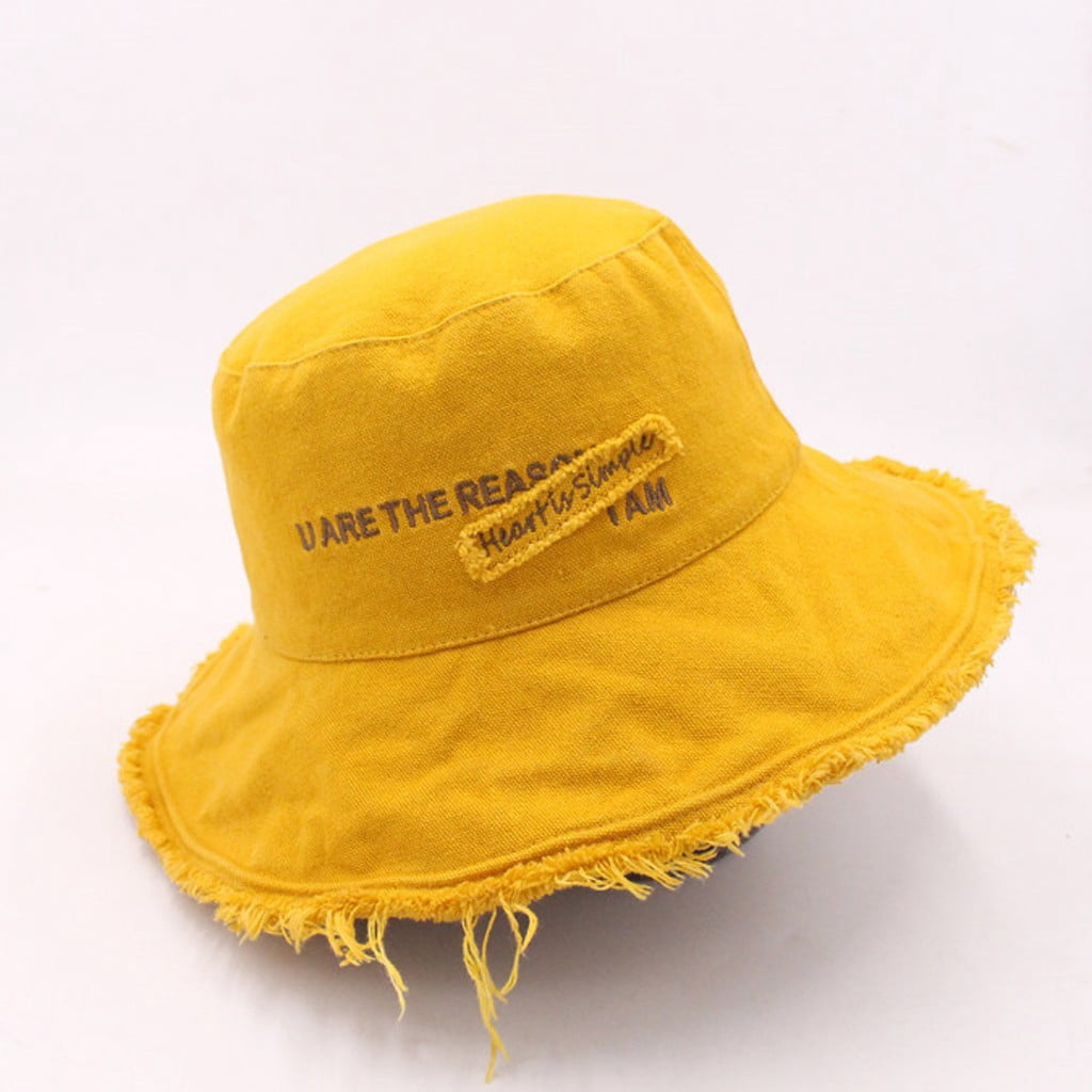 Chapeau De Seau Vintage En Coton Denim - Chapeau Soleil Large Bord Pour Hommes Et Femmes, Kaki
