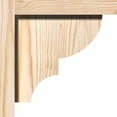 thumbnail image 3 of 7 1/2"W x 8"D x 8"H Ridgewood Smooth Corbel w/Backplate, Douglas Fir, 3 of 9