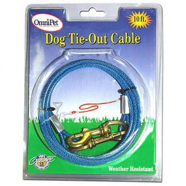 Tie-Out Cable Vinyl Coated, Blue - 10 ft.