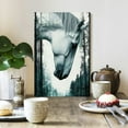 thumbnail image 7 of Shadudu Canvas Wall Art A Wild Horse and Foggy Mountain Photography Animals Wildlife Digital Art Modern Art Rustic Portrait Edgy for Living Room, Bedroom, Office 24x36in, 7 of 7