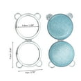 thumbnail image 2 of Unique Bargains 1 Pc Women Bears Style Makeup Mirror for Travel Vacation Lake Blue Aluminum Mirror PU Leather, 2 of 3