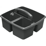 Pen+Gear Plastic Caddy, Craft and Hobby Organizer, Deep Black