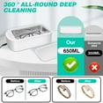 thumbnail image 5 of Dayplus Ultrasonic Cleaning Machine Jewelry Cleaner Denture Glass Watch Ring Bath Tank 650ml, 5 of 9