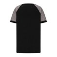 thumbnail image 4 of Zpanxa Womens Summer Tops Ladies' Casual Color Blocked Round Neck Short Sleeve T-Shirt Top, 4 of 8