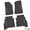 Black w/ Silver Insert, variant on Flextread Floor Mats for 20-24 Jeep Gladiator - Mopar Licensed Factory Fit - Black w/ Blue Gladiator Insert - 100% Made in USA