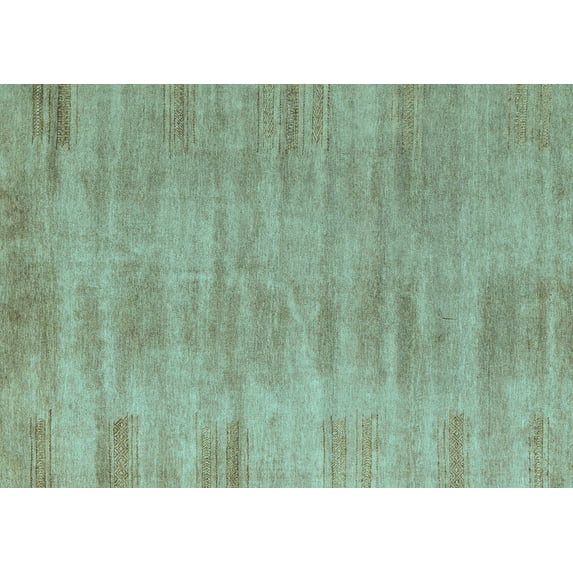 Ahgly Company Indoor Rectangle Abstract Light Blue Modern Area Rugs, 3' x 5'
