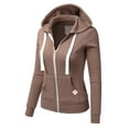 thumbnail image 3 of Doublju Women's Lightweight Pocket Zip-Up Hoodie Jacket for Women with Plus Size, 3 of 4
