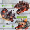 thumbnail image 3 of Dinosaur Hand Puppet Gloves Soft Silicone Triangle Dragon King Dragon Children's Simulation Animal Model Boys Toy Direct From Ma, 3 of 5